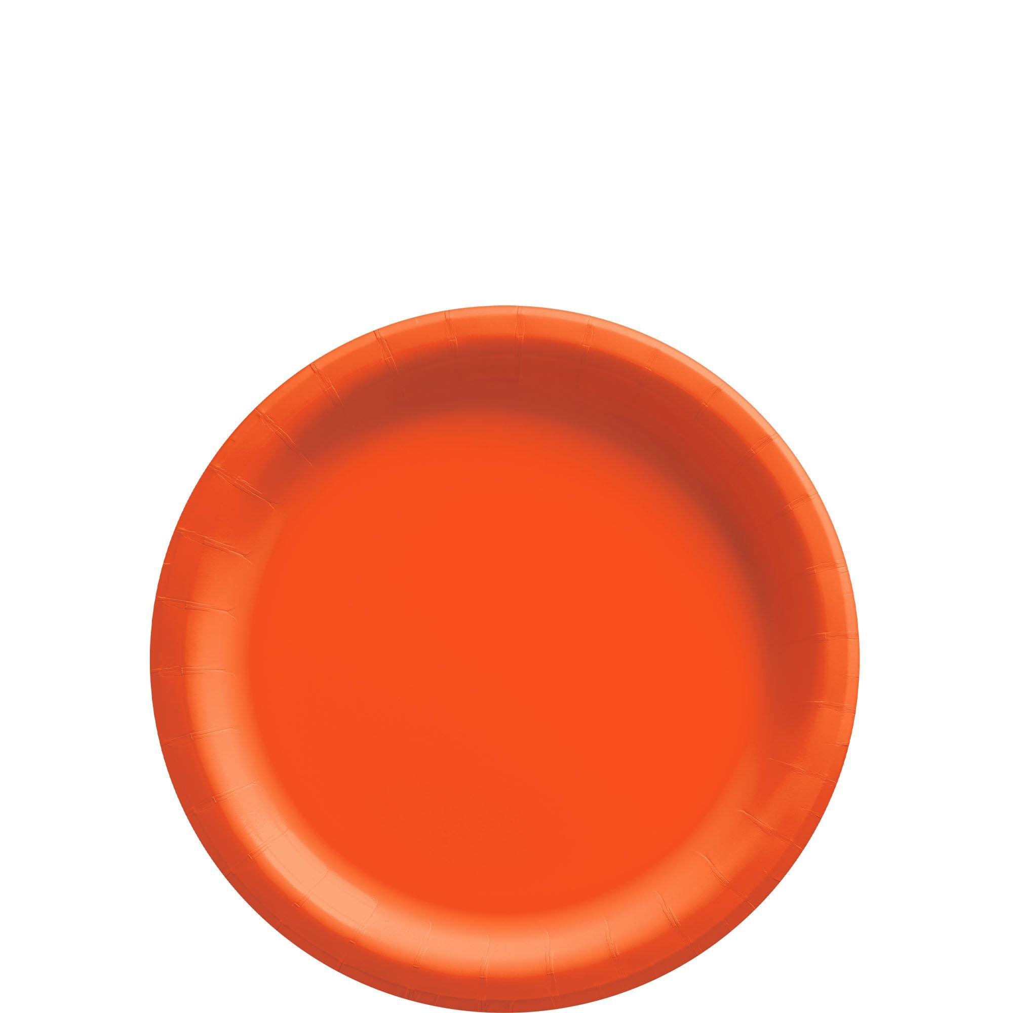 Orange Extra Sturdy Paper Dessert Plates 6.75in 50ct Party City